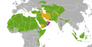 Carte de l islam dans le monde