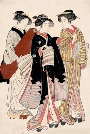 Geishas et apprenties kitao shigemisa